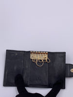 GUCCI GG Black 6-ring Key Holder