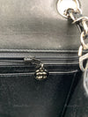 CHANEL Black Patent Leather Jumbo Size Flap Shoulder Bag Crossbody - Silver Hardware