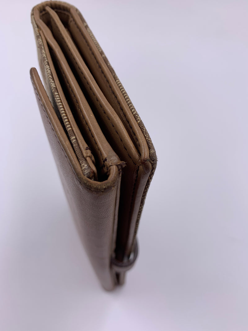 Sold-GUCCI GG Brown Long Wallet