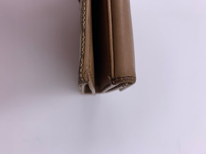 Sold-GUCCI GG Brown Long Wallet