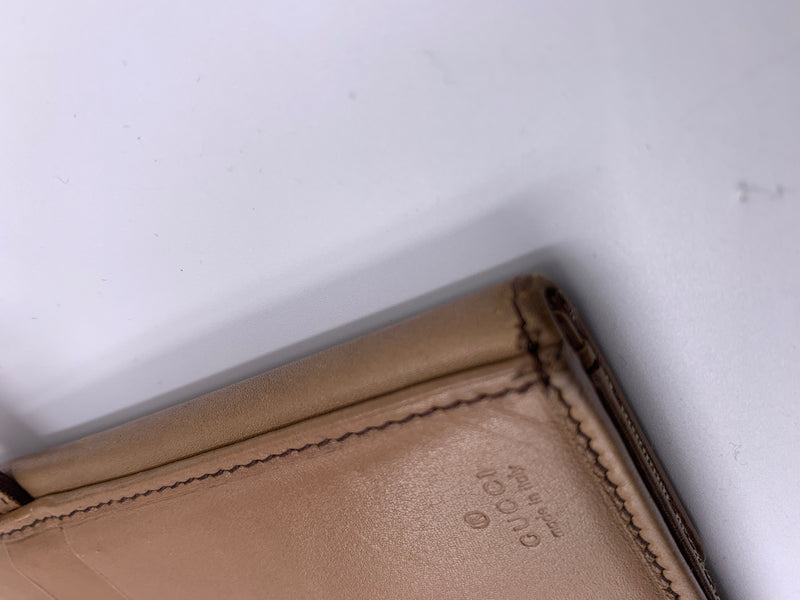 Sold-GUCCI GG Brown Long Wallet