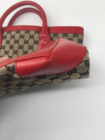 Sold-GUCCI GG Tote bag red (b)