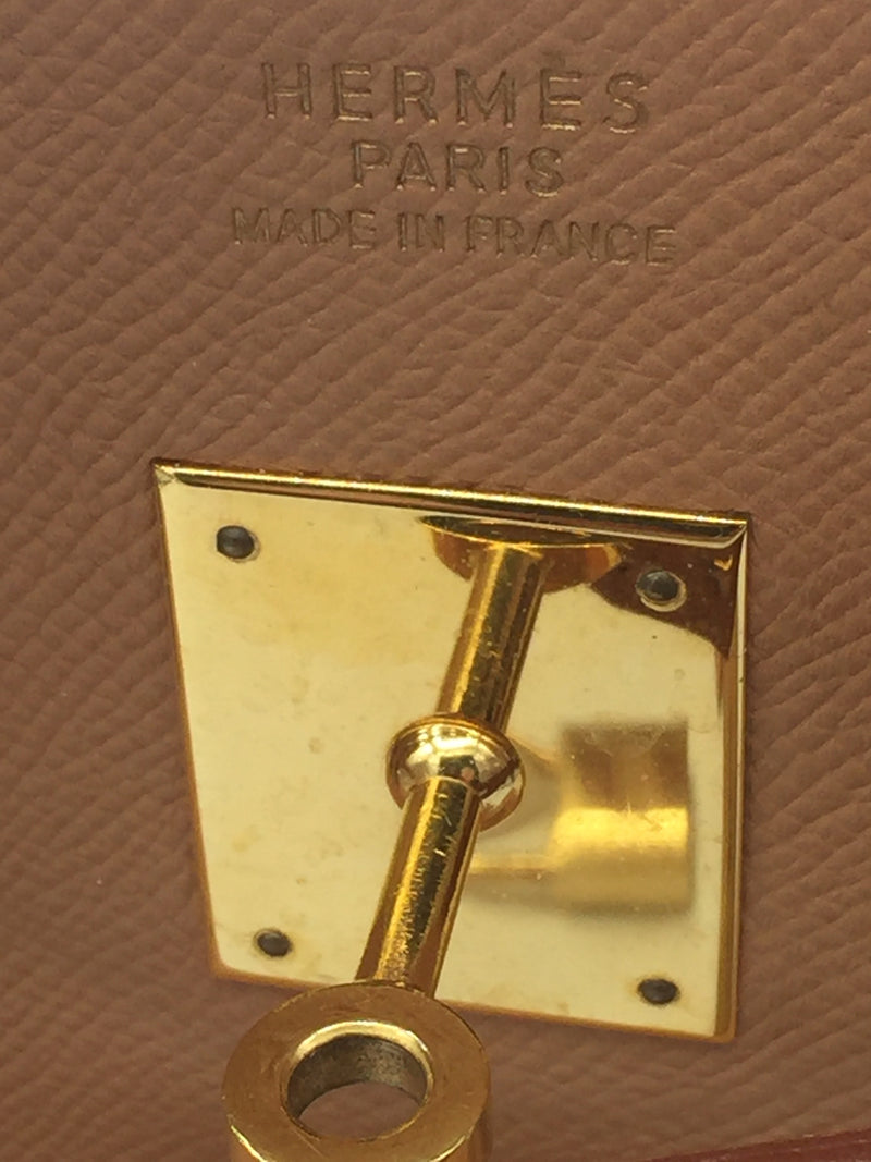 Sold-HERMES Birkin 35 Courchevel Leather Gold GHW