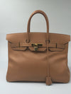 HERMES Birkin 35 Courchevel Leather Gold GHW