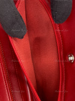 Sold-CHANEL Lambskin Wallet-on-the-chain WOC Crossbody Flap Bag - Red Silver Hardware