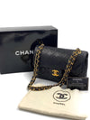 Sold-CHANEL Classic Lambskin Double Chain Double Small Flap Bag black/gold