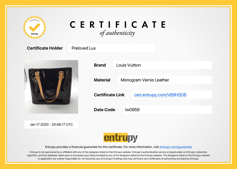 Sold-LOUIS VUITTON Monogram Vernis Houston Black