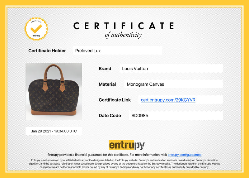 Sold-LOUIS VUITTON Monogram Alma PM Bag