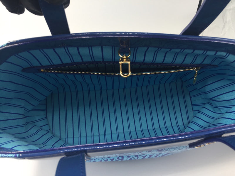 Sold-LOUIS VUITTON Murakami Cosmic Blossom tote blue M93164