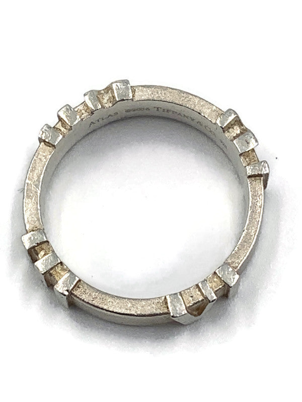 Sold-Tiffany 
Co 925 Silver Atlas Ring Size 6