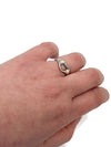 Tiffany 
Co 925 Silver Open Heart Ring Size 5.75