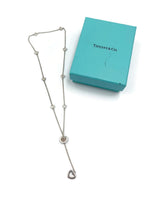 Sold-Tiffany 
Co 925 Silver Multiple Heart Lariat Necklace