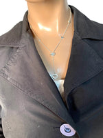 Sold-Tiffany 
Co 925 Silver Multiple Heart Lariat Necklace