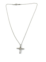 Sold-Tiffany 
Co 925 Silver Elsa Peretti Infinity Cross Pendant Necklace