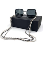 Sold-CHANEL CC Sunglasses with triple chain