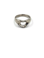 Tiffany 
Co 925 Silver Open Heart Ring Size 5.75