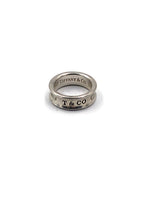 Sold-Tiffany 
Co 925 Silver 1837 Medium Ring Size 6 1/4 (6.25)