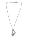 Sold-Tiffany 
Co 925 Silver Elsa Peretti Double Open Heart Necklace