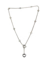 Sold-Tiffany 
Co 925 Silver Multiple Heart Lariat Necklace