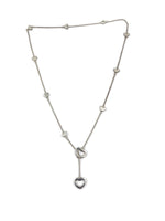 Sold-Tiffany 
Co 925 Silver Multiple Heart Lariat Necklace