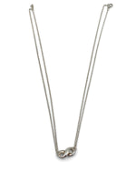 Tiffany 
Co 925 Silver Infinity Pendant with Double Chain Necklace