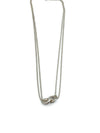 Tiffany 
Co 925 Silver Infinity Pendant with Double Chain Necklace