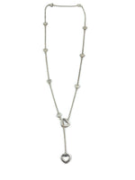 Sold-Tiffany 
Co 925 Silver Multiple Heart Lariat Necklace