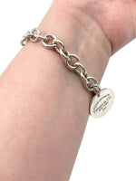 Sold-Tiffany 
Co 925 Silver Return To Tiffany Circle  Bracelet