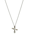 Sold-Tiffany 
Co 925 Silver Elsa Peretti Infinity Cross Pendant Necklace