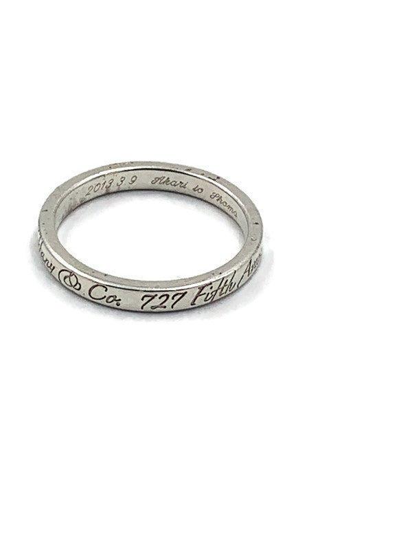 Sold-Tiffany 
Co 925 Silver 727 Fifth Ave Address Ring Size 8.5