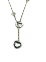 Sold-Tiffany 
Co 925 Silver Multiple Heart Lariat Necklace