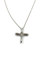 Sold-Tiffany 
Co 925 Silver Elsa Peretti Infinity Cross Pendant Necklace