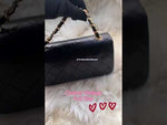 Sold-CHANEL Vintage Lambskin Small Full Flap Bag black/gold hardware