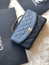 Sold-CHANEL Caviar Medium Diana Black in Gold Hardware