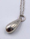 Tiffany 
Co 925 Silver Elsa Peretti 12mm Teardrop Pendant Necklace