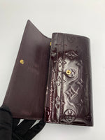 Sold-Louis Vuitton Vernis Purple Sarah Long Wallet