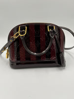 Sold-LOUIS VUITTON Monogram Vernis Rayures Alma BB 2way with Strap M91700