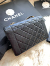 Sold-CHANEL Caviar Medium Diana Black in Gold Hardware