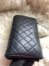 Sold-CHANEL Classic Quilted Flap Black Lambskin Shoulder Bag/Clutch