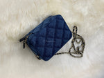 Sold-CHANEL Denim Blue Mini Camera Bag in Gold Hardware