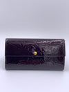 Sold-Louis Vuitton Vernis Purple Sarah Long Wallet