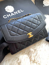 Sold-CHANEL Caviar Medium Diana Black in Gold Hardware