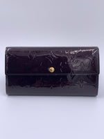 Sold-Louis Vuitton Vernis Purple Sarah Long Wallet