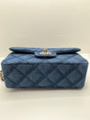 Sold-CHANEL Classic Denim Mini Rectangular Crossbody Flap Bag in Gold Hardware