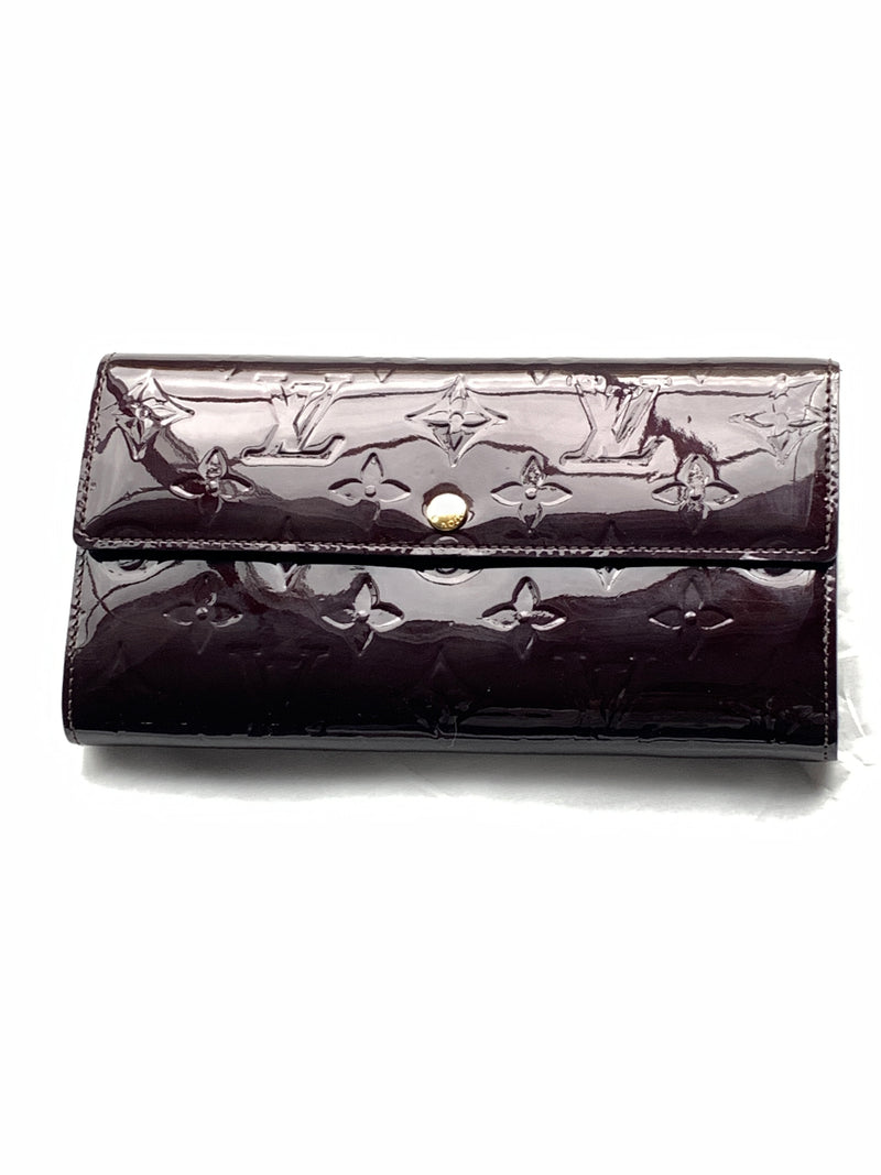 Sold-Louis Vuitton Vernis Purple Sarah Long Wallet