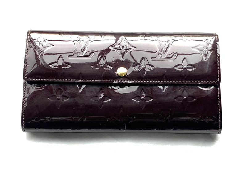 Sold-Louis Vuitton Vernis Purple Sarah Long Wallet