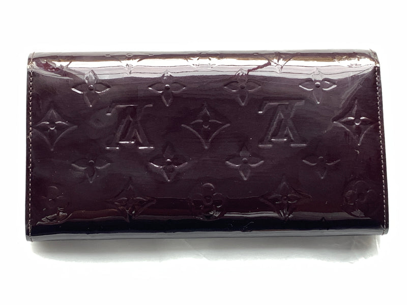 Sold-Louis Vuitton Vernis Purple Sarah Long Wallet