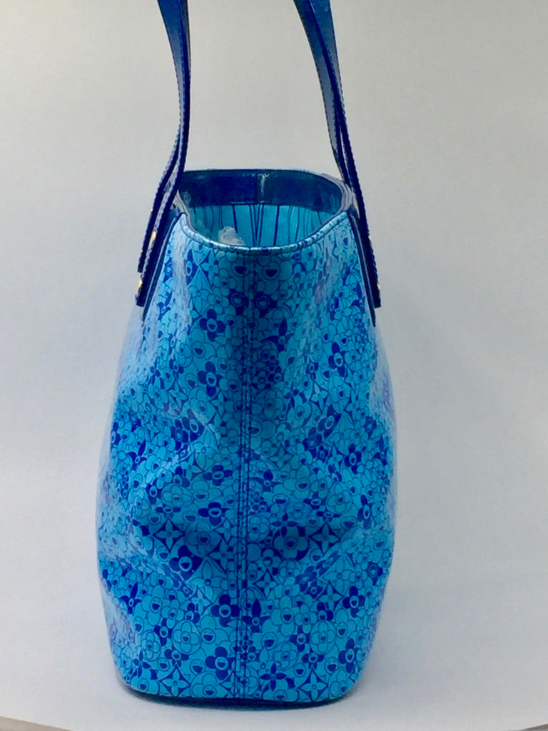 Sold-LOUIS VUITTON Murakami Cosmic Blossom tote blue M93164